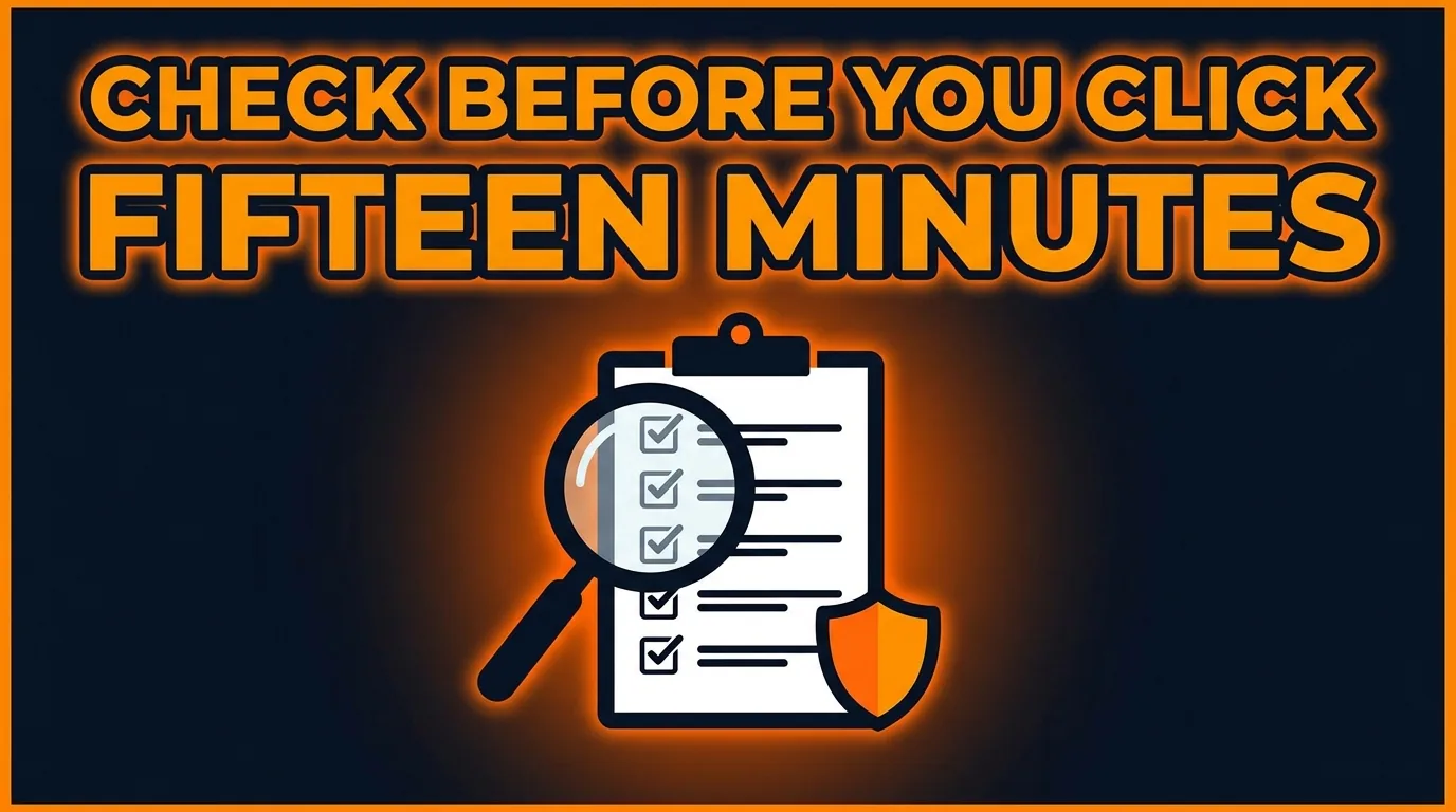 Fifteen minutes of verification is cheap. Months of clicking toward a payout you cannot collect is not.