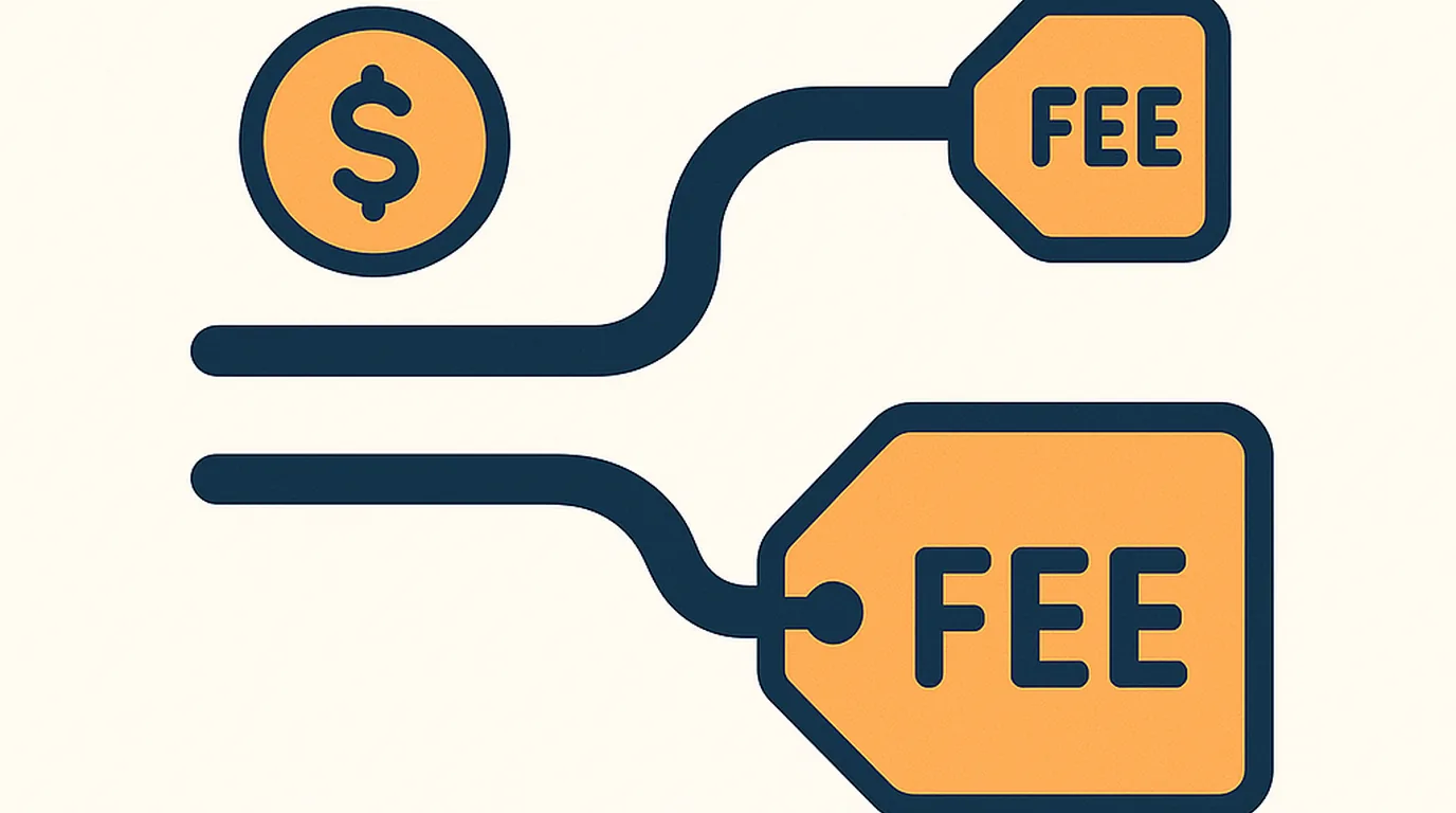 Withdrawing a small PTC balance cheaply by choosing a flat-fee crypto rail