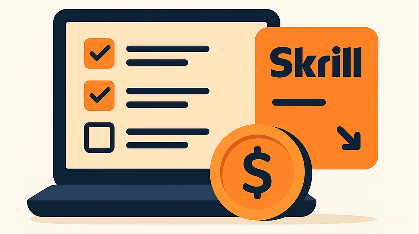 PTC sites that pay via Skrill in 2026 compared on fees and minimums