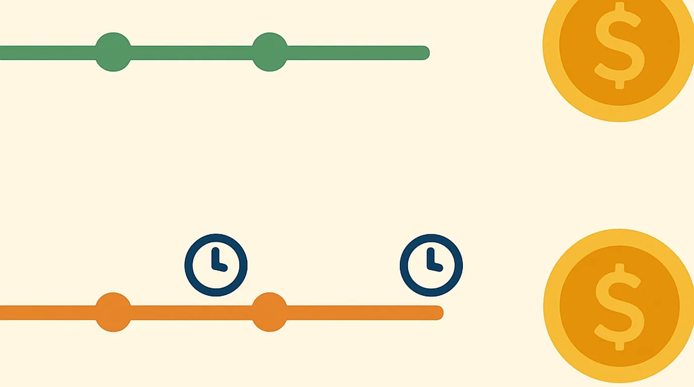 Time to first payment compared between PTC sites and freelancing