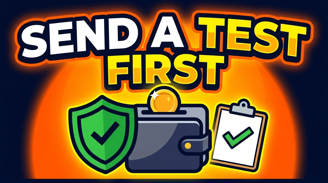One small test transfer costs a fraction of a fee and eliminates the risk of a large irreversible mistake.